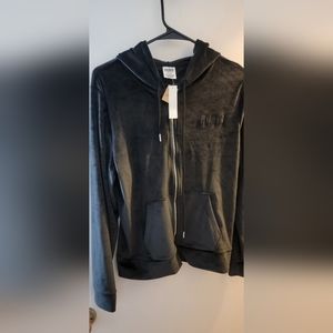 Victoria Secret Pink Velour Zip Up Hoodie.